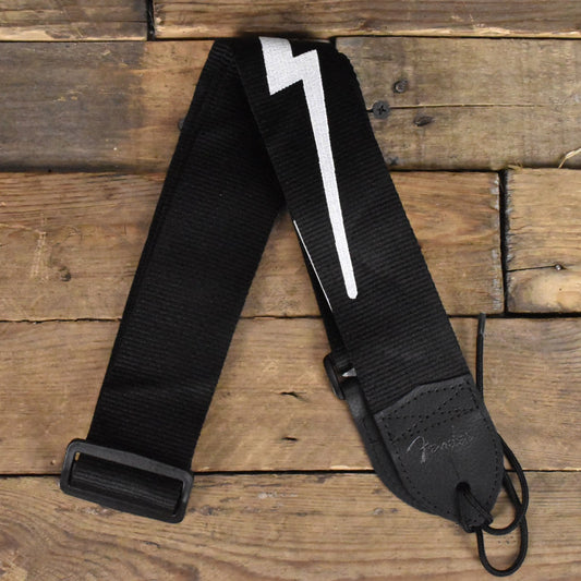 Fender Strap 2" Poly Lightning Bolt Black