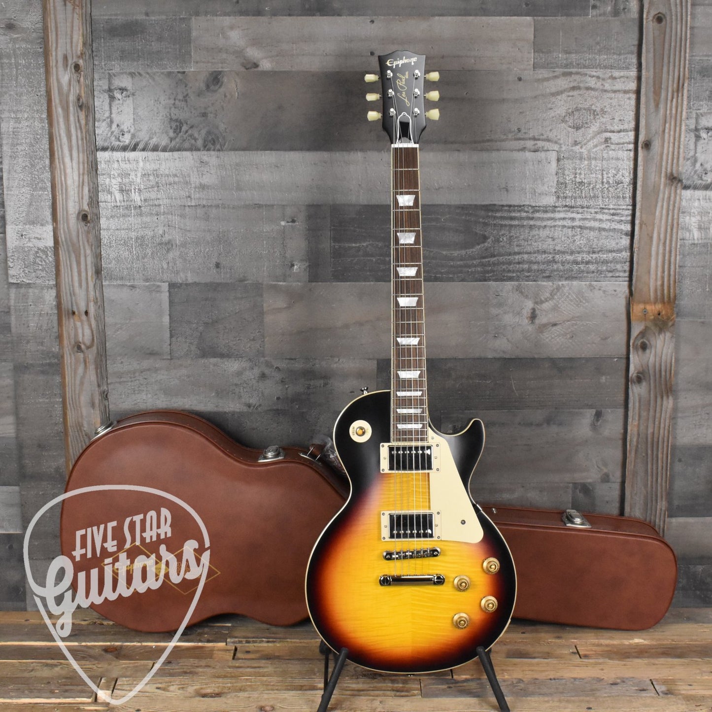 Epiphone '59 Les Paul - Tobacco Sunburst with Hard Shell Case SN:0084