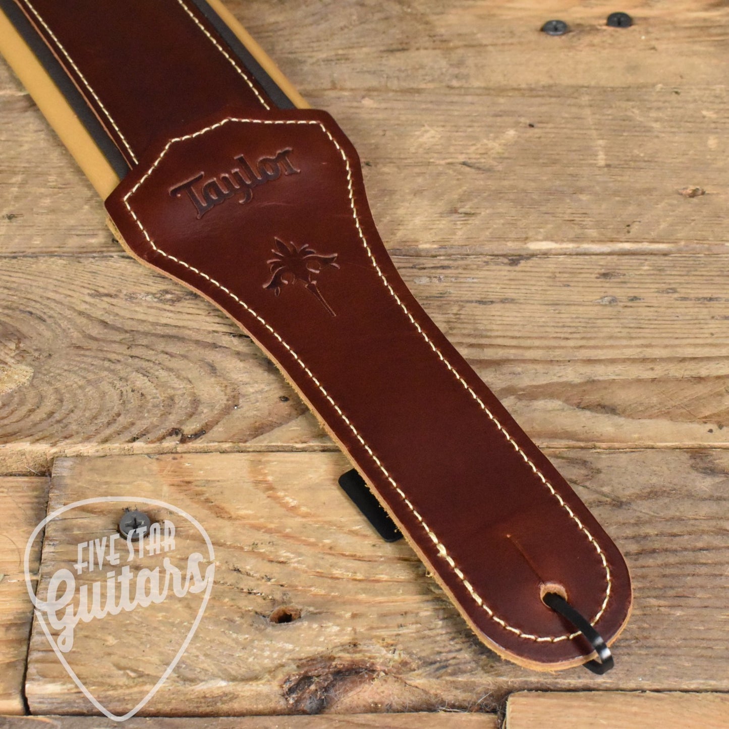 Taylor Ascension Strap - Black/Butterscotch Leather 3"