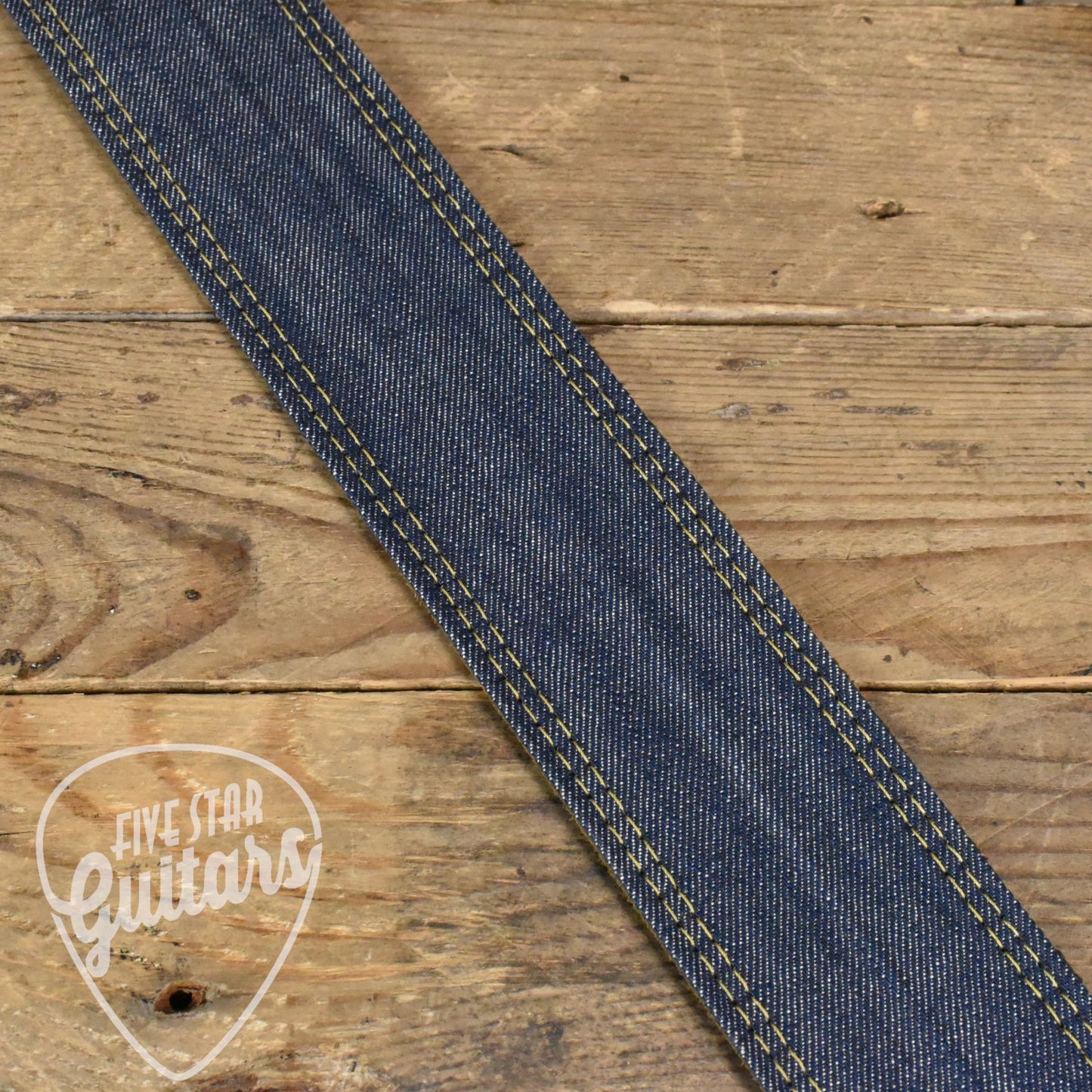 Taylor Blue Denim 2" Guitar Strap - Gold Logo