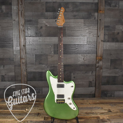 Pre-Owned LsL Instruments Silverlake Baritone 22 Fret HH - Cactus Green Metallic with Hard Shell Case