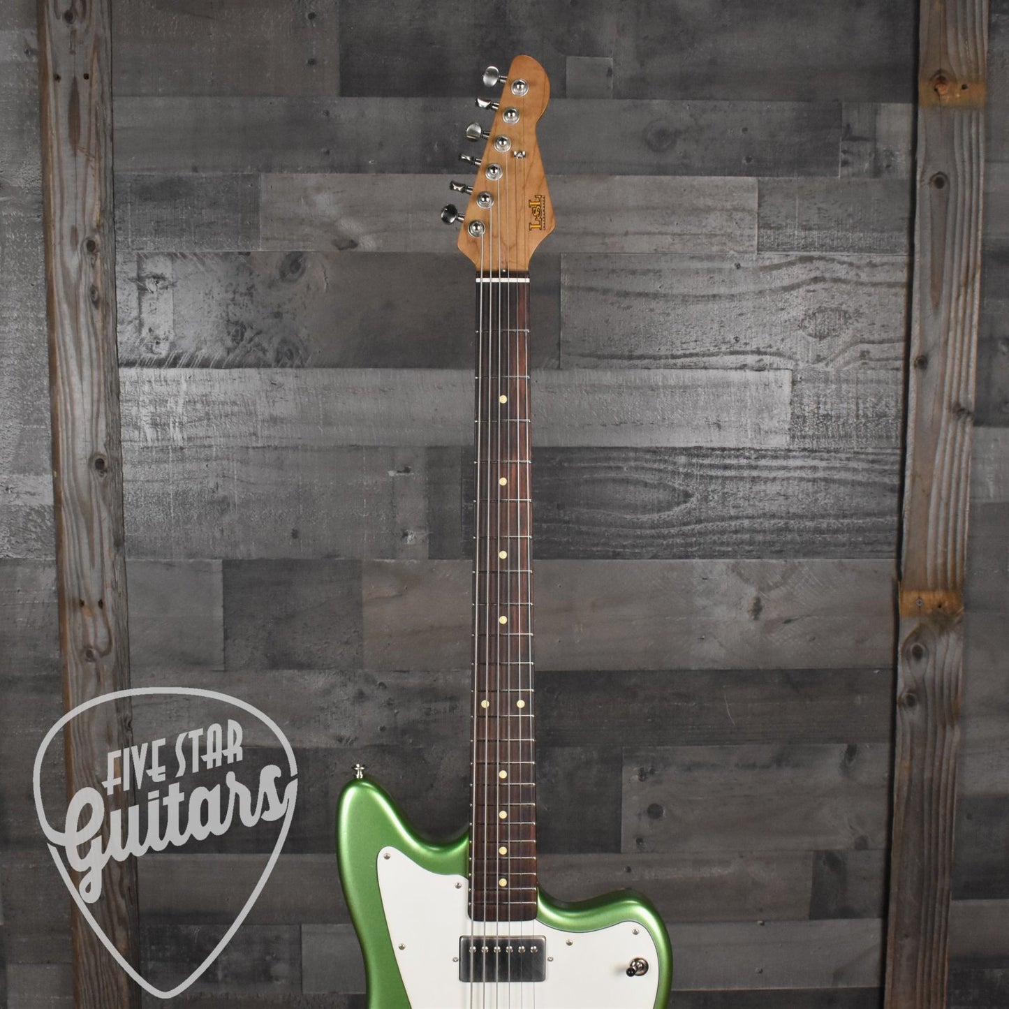 Pre-Owned LsL Instruments Silverlake Baritone 22 Fret HH - Cactus Green Metallic with Hard Shell Case