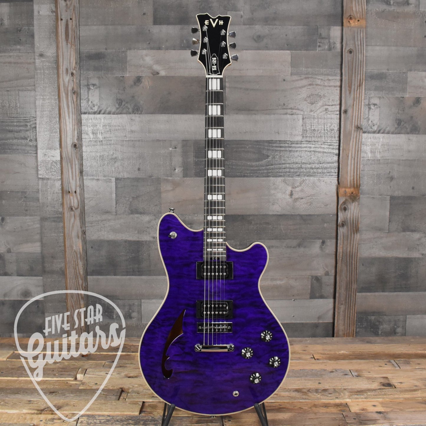 EVH SA126 Special Quilted Maple - Transparent Purple with Hard Shell Case