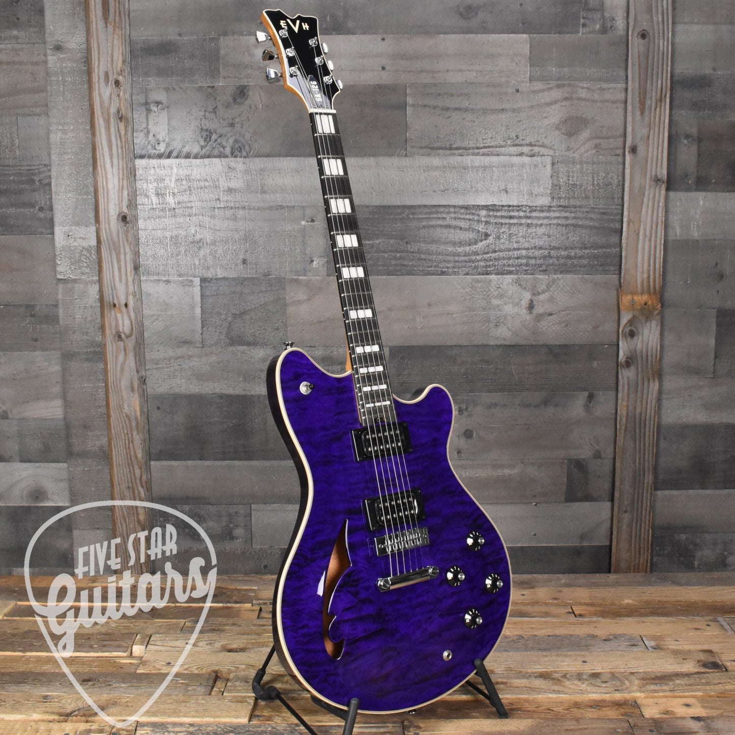 EVH SA126 Special Quilted Maple - Transparent Purple with Hard Shell Case