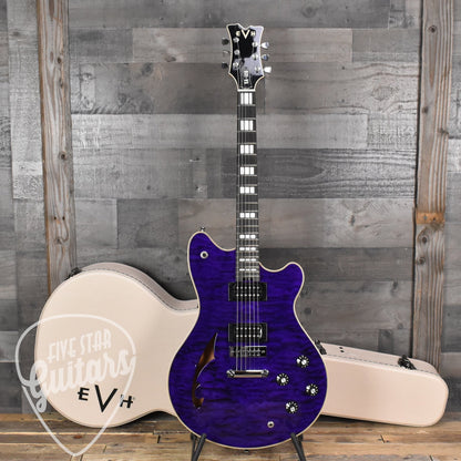 EVH SA126 Special Quilted Maple - Transparent Purple with Hard Shell Case