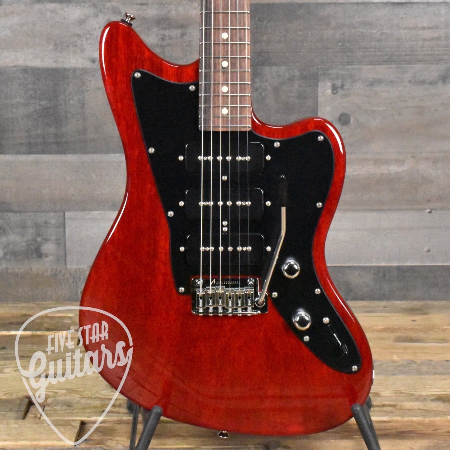 Tom Anderson Raven Superbird - Transparent Red with Hard Shell Case