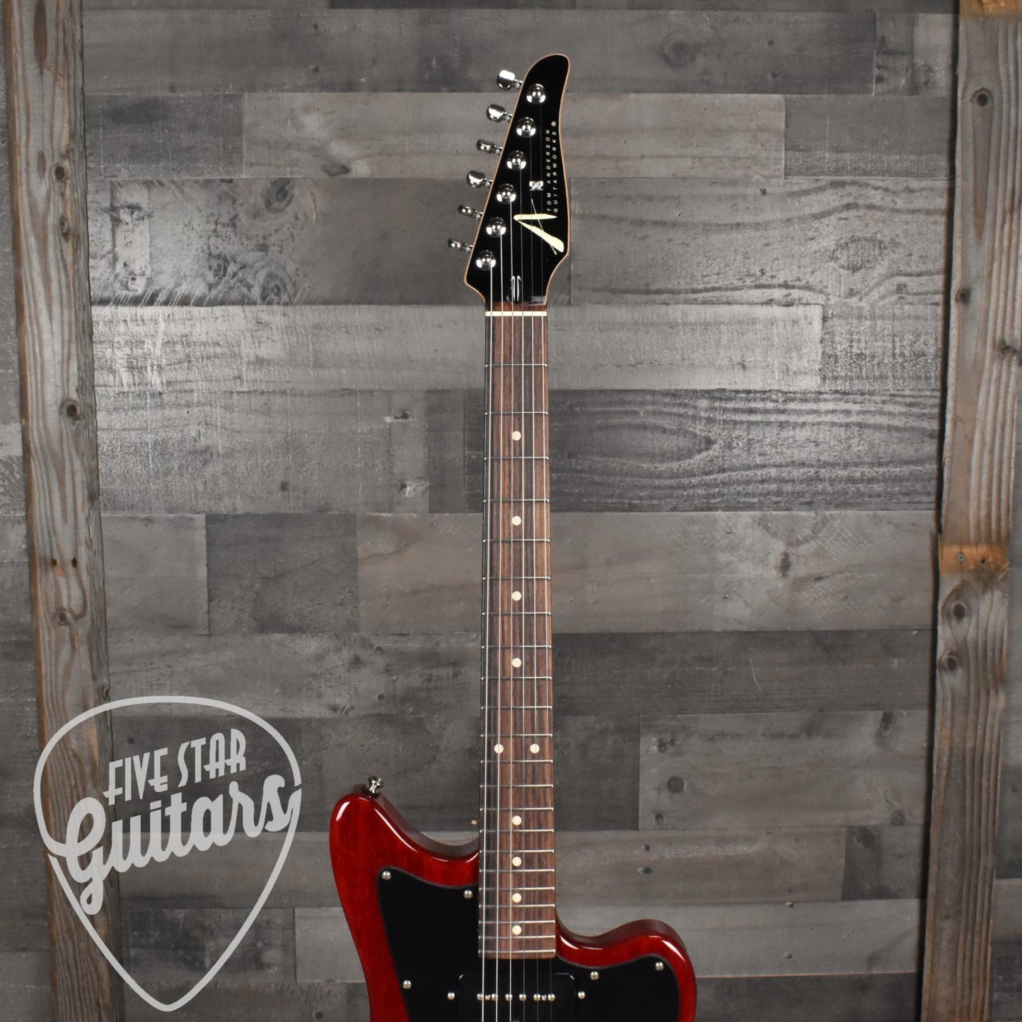 Tom Anderson Raven Superbird - Transparent Red with Hard Shell Case