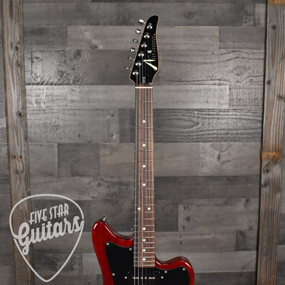 Tom Anderson Raven Superbird - Transparent Red with Hard Shell Case