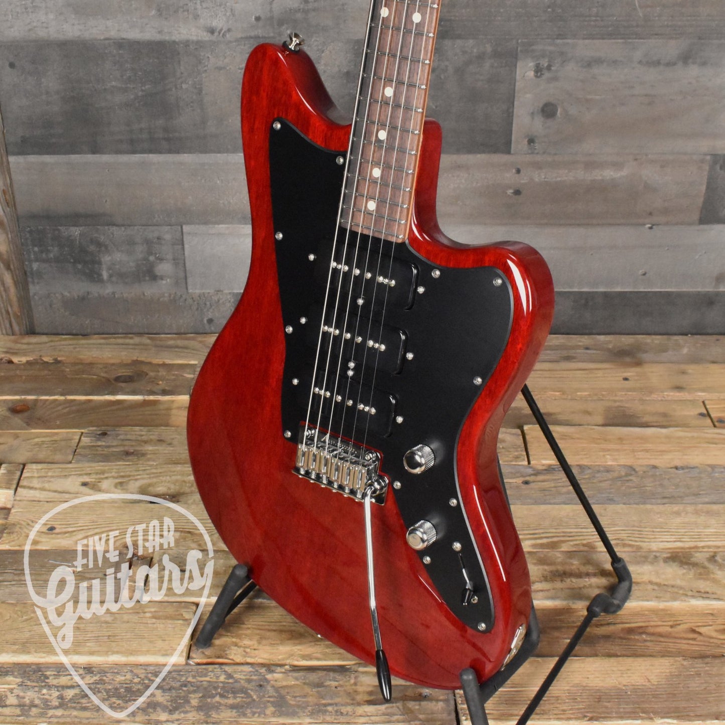 Tom Anderson Raven Superbird - Transparent Red with Hard Shell Case