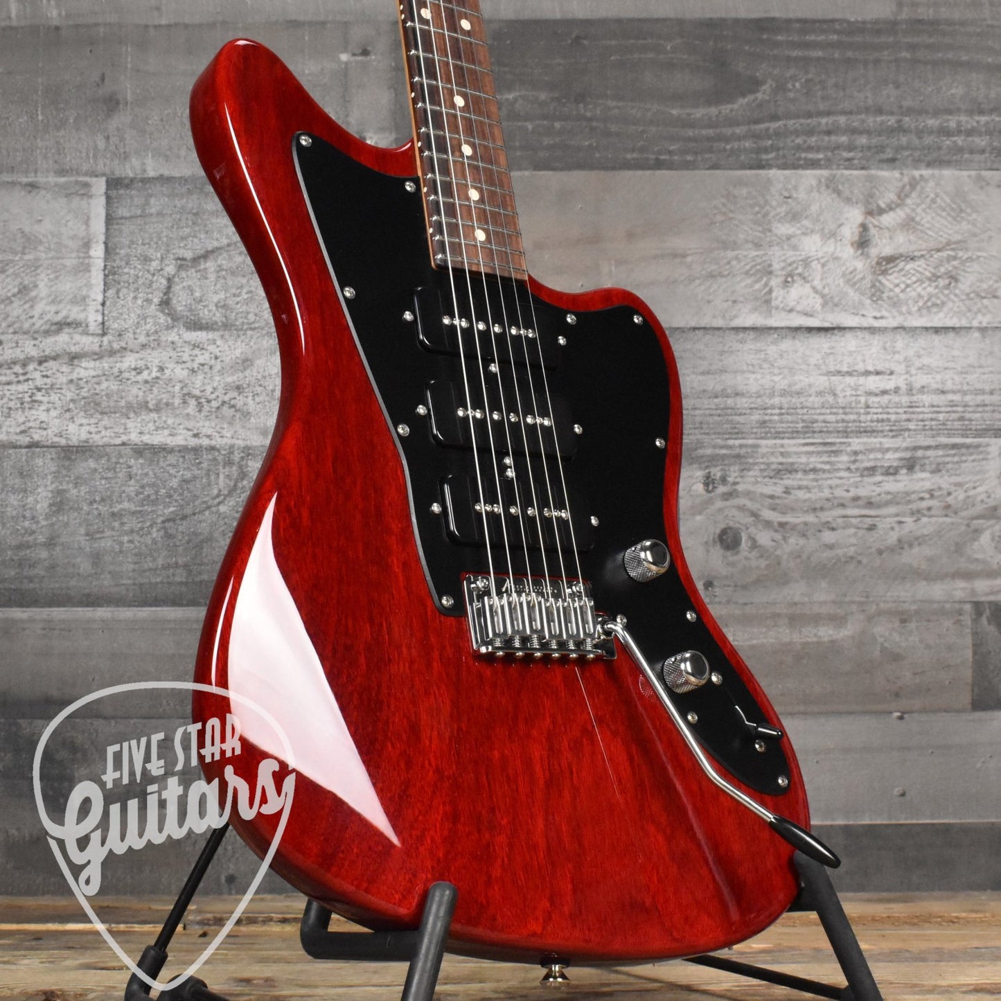 Tom Anderson Raven Superbird - Transparent Red with Hard Shell Case