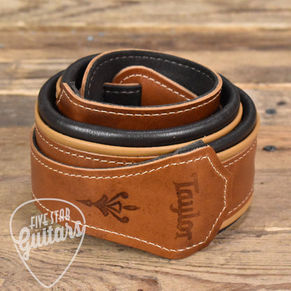 Taylor Strap Butterscotch/Black Leather 2.5"