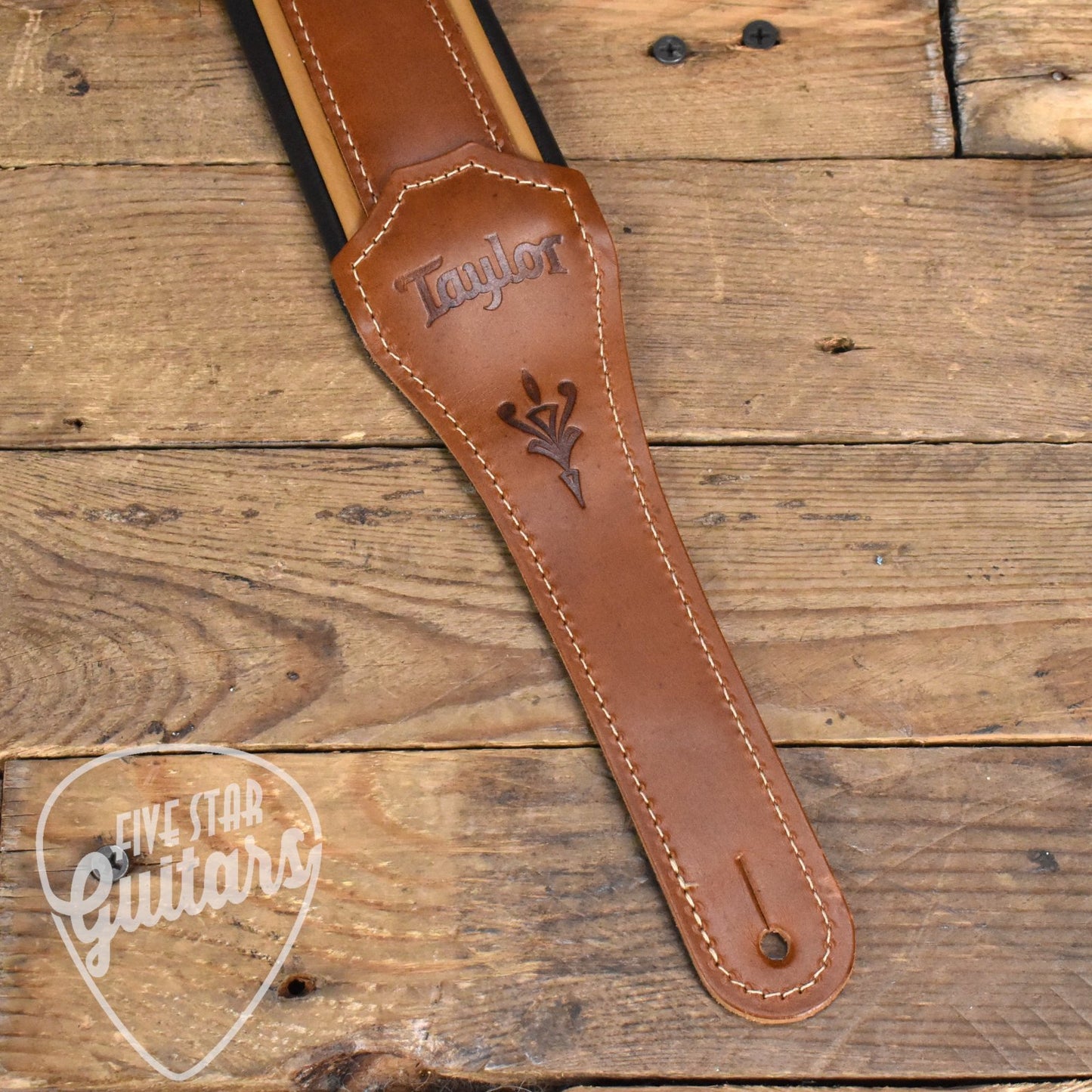 Taylor Strap Butterscotch/Black Leather 2.5"