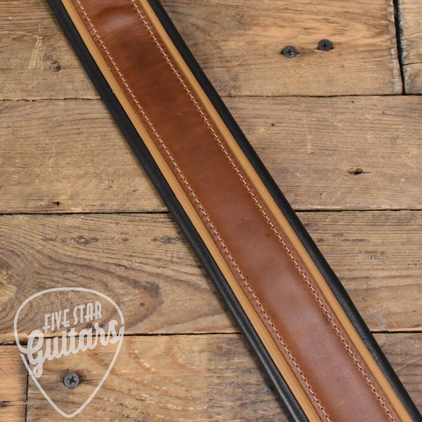 Taylor Strap Butterscotch/Black Leather 2.5"