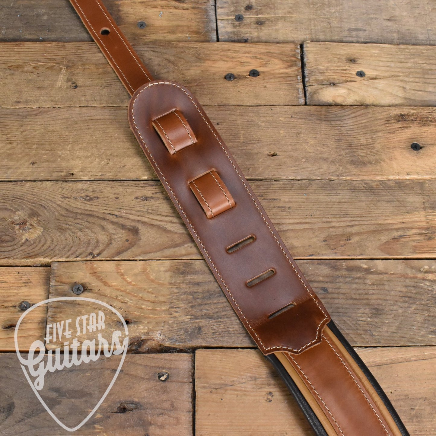 Taylor Strap Butterscotch/Black Leather 2.5"