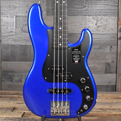 Fender American Ultra II Precision Bass, Ebony Fingerboard - Noble Blue with Deluxe Molded Case