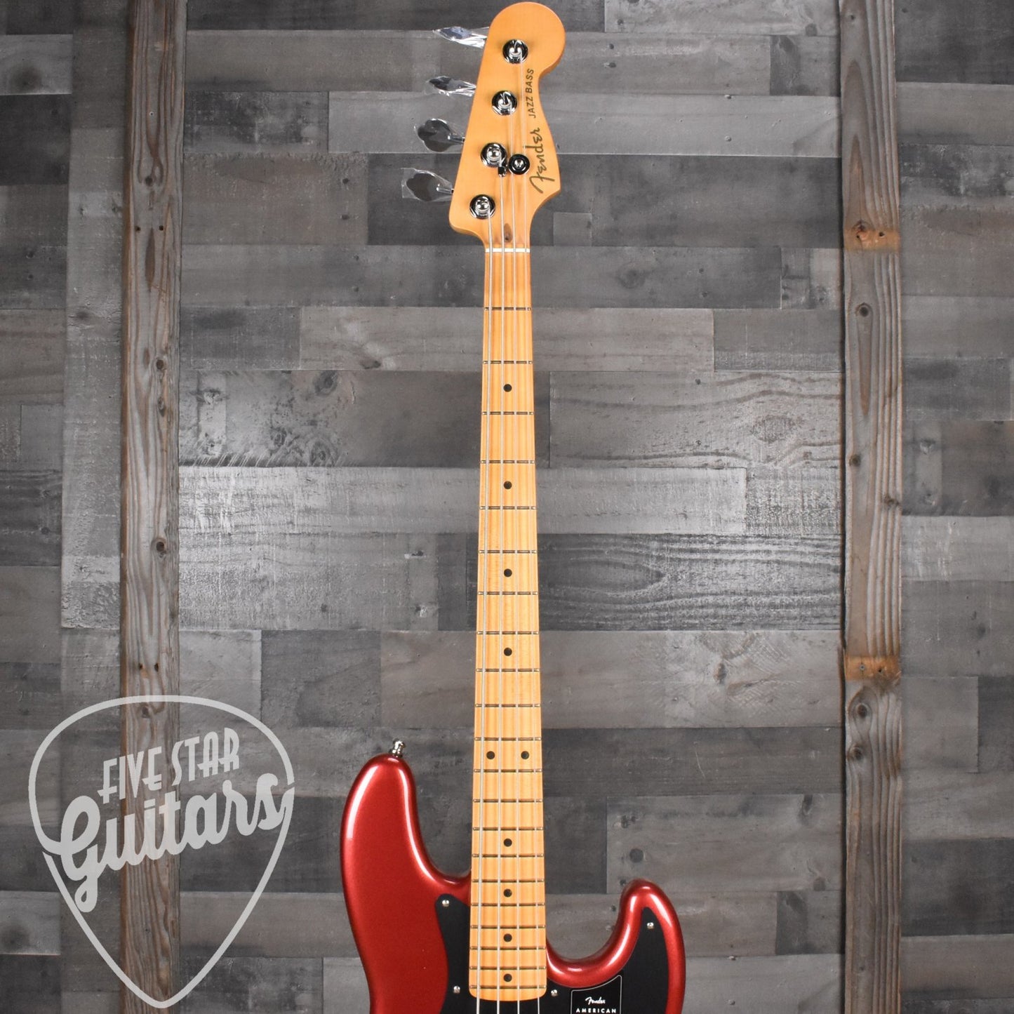 Fender American Ultra II Jazz Bass, Maple Fingerboard - Sinister Red with Deluxe Molded Case