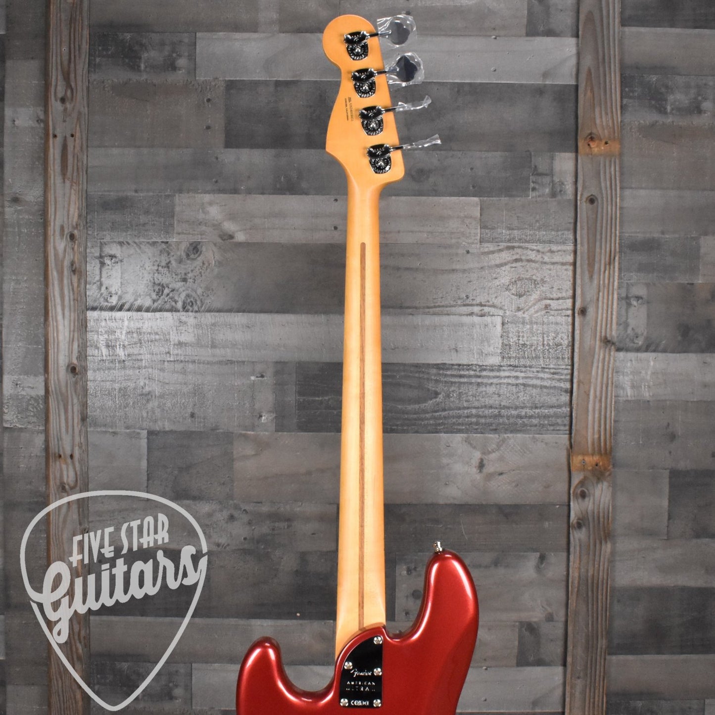 Fender American Ultra II Jazz Bass, Maple Fingerboard - Sinister Red with Deluxe Molded Case