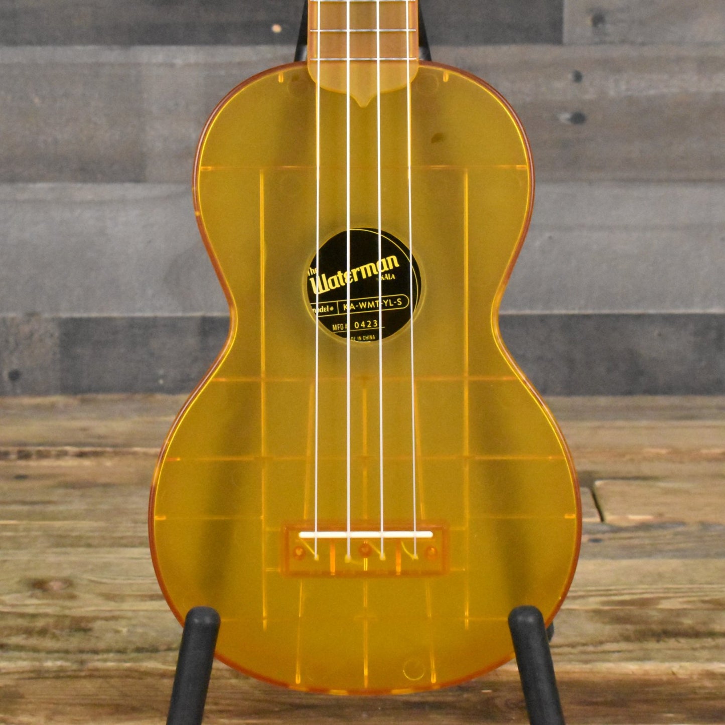 Kala Waterman Seaglass Collection Soprano Ukulele - Amber Yellow Transparent