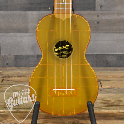 Kala Waterman Seaglass Collection Soprano Ukulele - Amber Yellow Transparent
