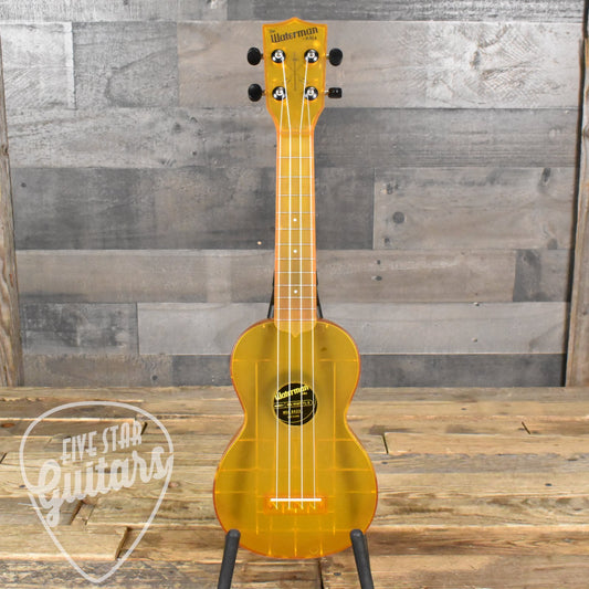 Kala Waterman Seaglass Collection Soprano Ukulele - Amber Yellow Transparent