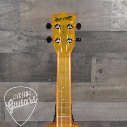 Kala Waterman Seaglass Collection Soprano Ukulele - Amber Yellow Transparent