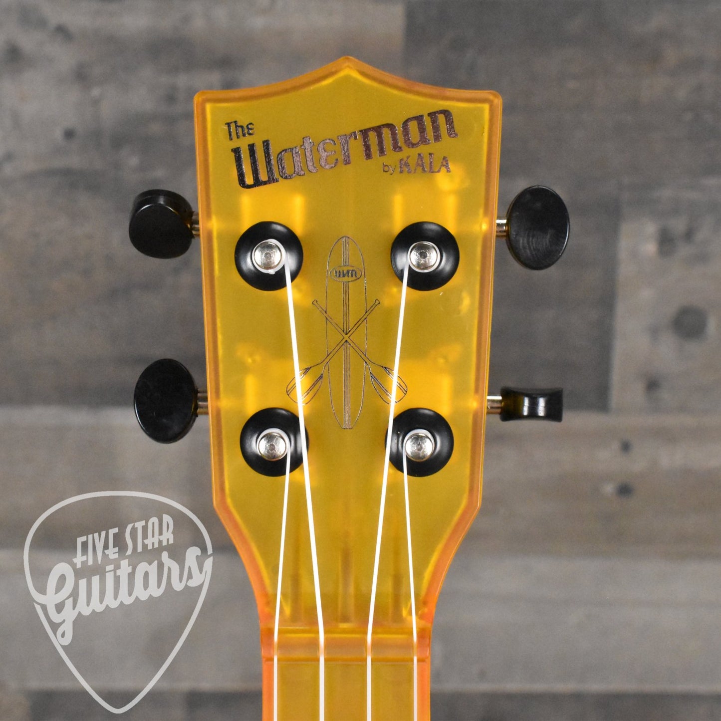 Kala Waterman Seaglass Collection Soprano Ukulele - Amber Yellow Transparent