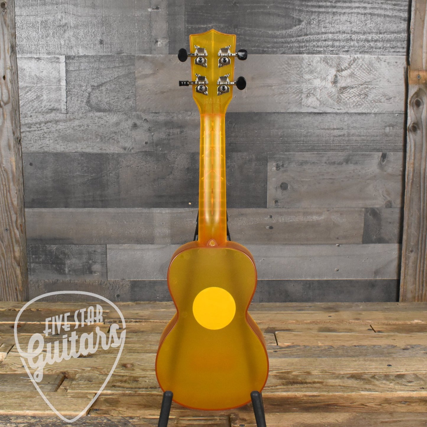 Kala Waterman Seaglass Collection Soprano Ukulele - Amber Yellow Transparent