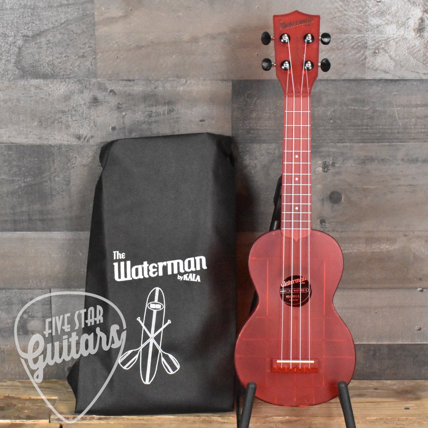 Kala Waterman Seaglass Collection Soprano Ukulele - Maritime Red