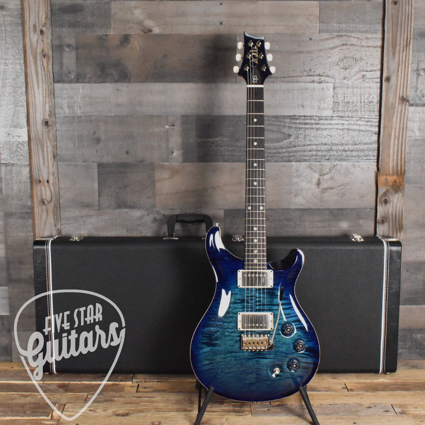 Pre-Owned PRS DGT Moons - Cobalt Blue with Hard Shell Case