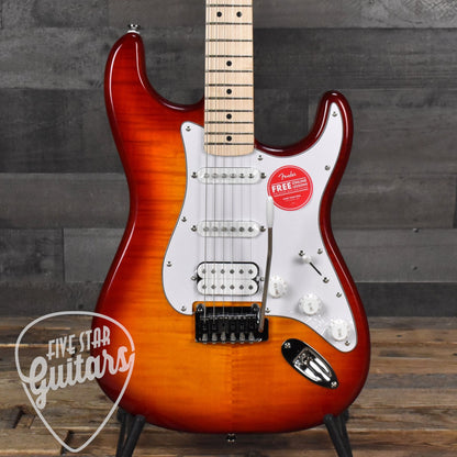 Squier Affinity Stratocaster HSS Flame Maple Top - Sienna Burst