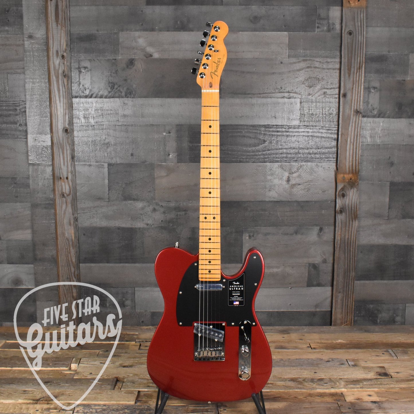 Fender American Ultra II Telecaster, Maple Fingerboard - Sinister Red with Deluxe Molded Case