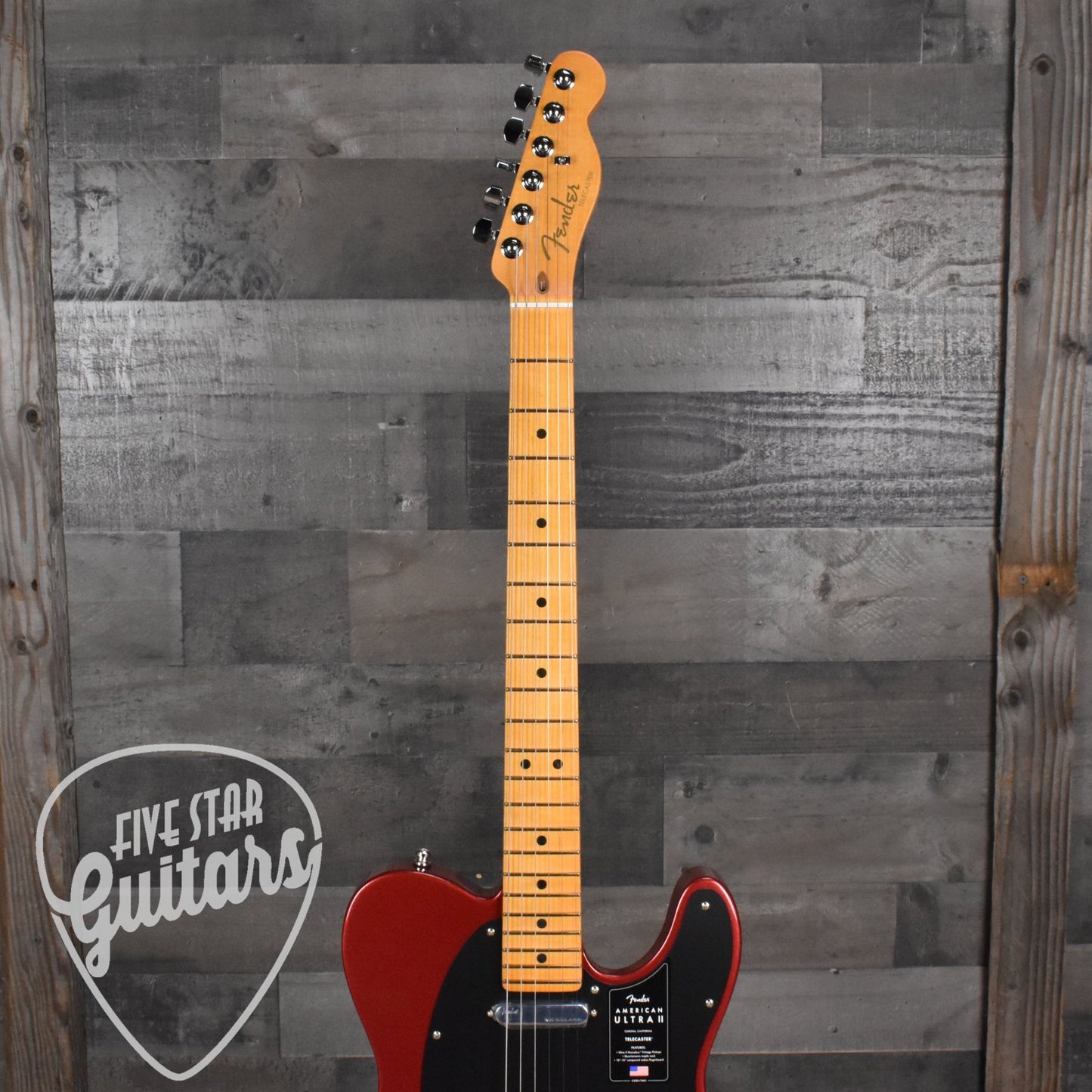 Fender American Ultra II Telecaster, Maple Fingerboard - Sinister Red with Deluxe Molded Case