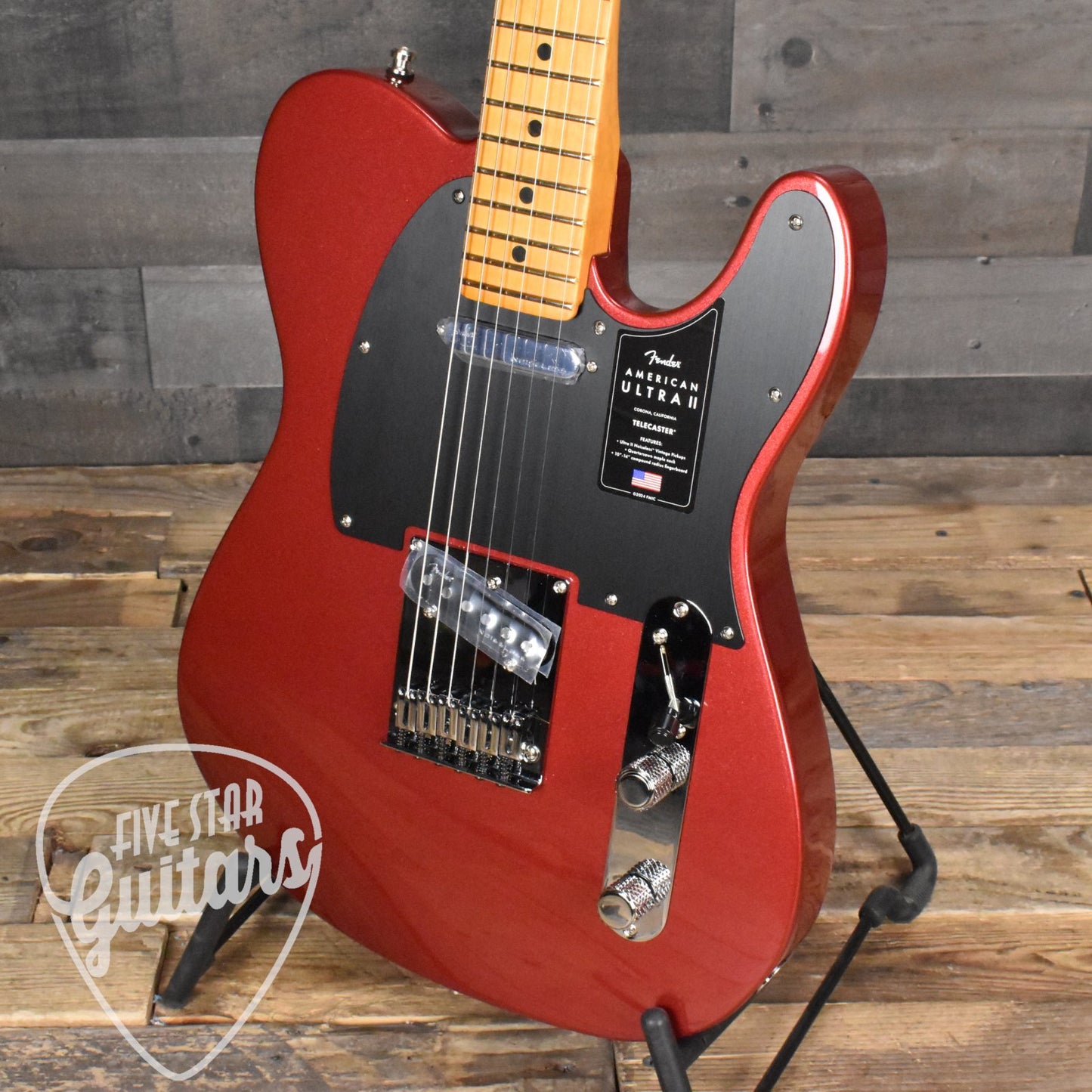 Fender American Ultra II Telecaster, Maple Fingerboard - Sinister Red with Deluxe Molded Case