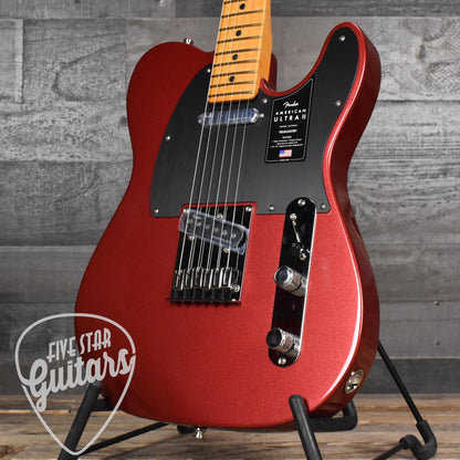 Fender American Ultra II Telecaster, Maple Fingerboard - Sinister Red with Deluxe Molded Case