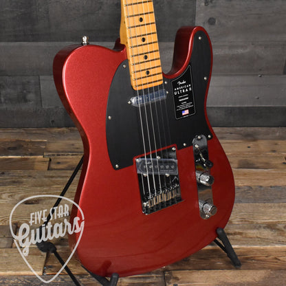 Fender American Ultra II Telecaster, Maple Fingerboard - Sinister Red with Deluxe Molded Case