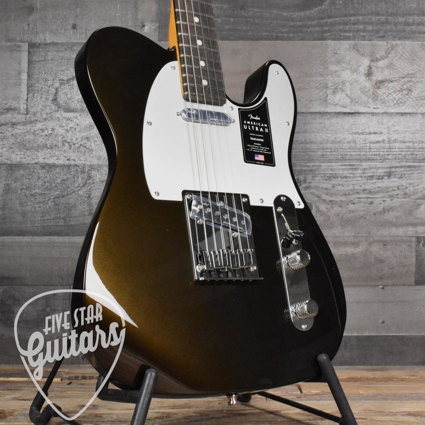 Fender American Ultra II Telecaster, Ebony Fingerboard - Texas Tea with Deluxe Molded Case