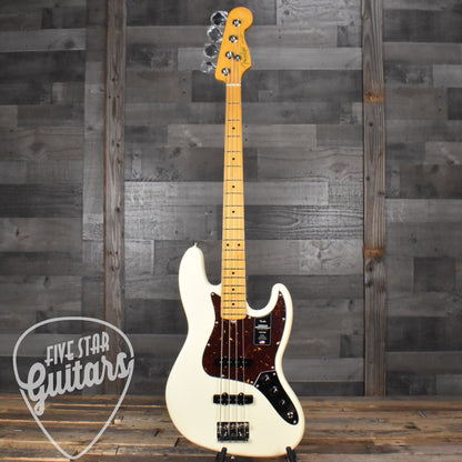 Fender American Professional II Jazz Bass Maple - Olympic White with Hard Shell Case