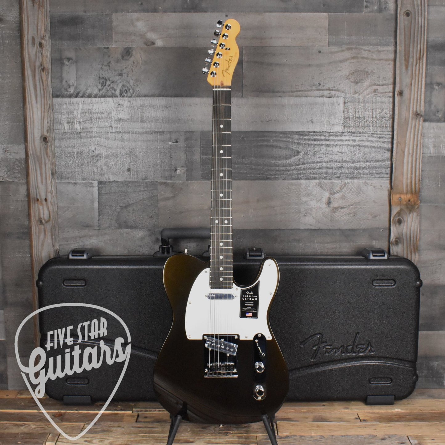 Fender American Ultra II Telecaster, Ebony Fingerboard - Texas Tea with Deluxe Molded Case