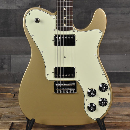 Fender Chris Shiflett Telecaster Deluxe Rosewood Fingerboard -  Shoreline Gold with Hard Shell Case