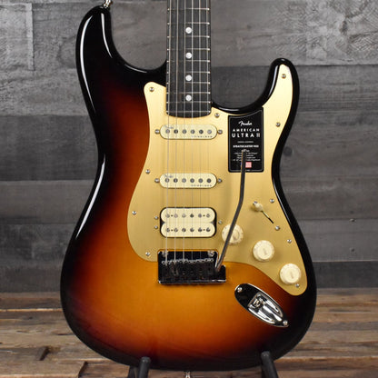 Fender American Ultra II Stratocaster HSS, Ebony Fingerboard - Ultraburst with Deluxe Molded Case