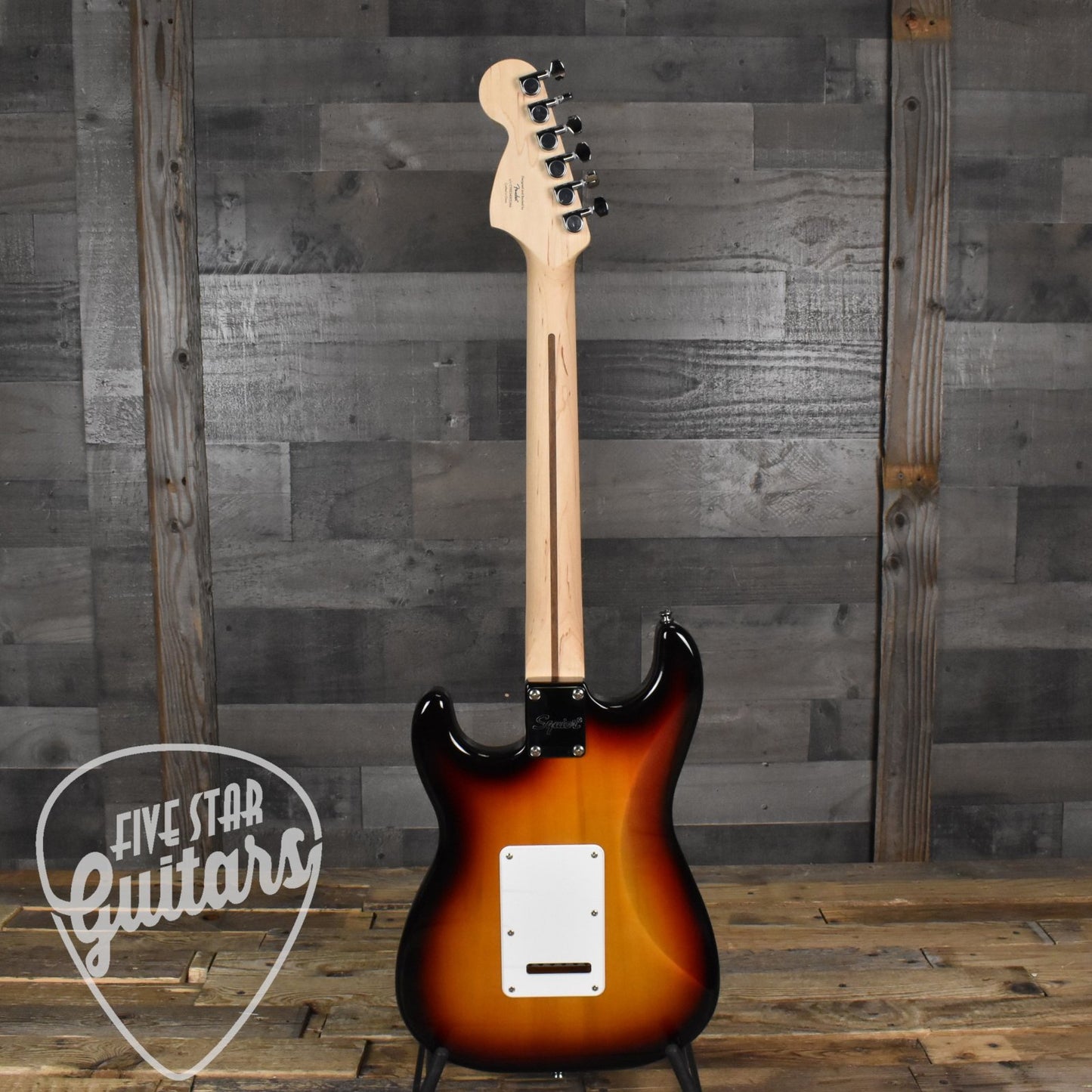 Squier Affinity Series Stratocaster Junior HSS, Laurel Fingerboard, White Pickguard - 3-Color Sunburst