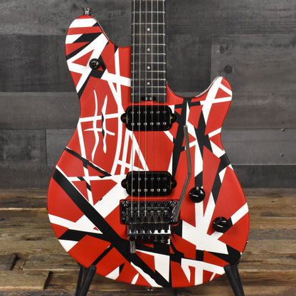 EVH Special Striped Series Wolfgang - Red Black and White with Gig Bag