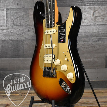 Fender American Ultra II Stratocaster HSS, Ebony Fingerboard - Ultraburst with Deluxe Molded Case