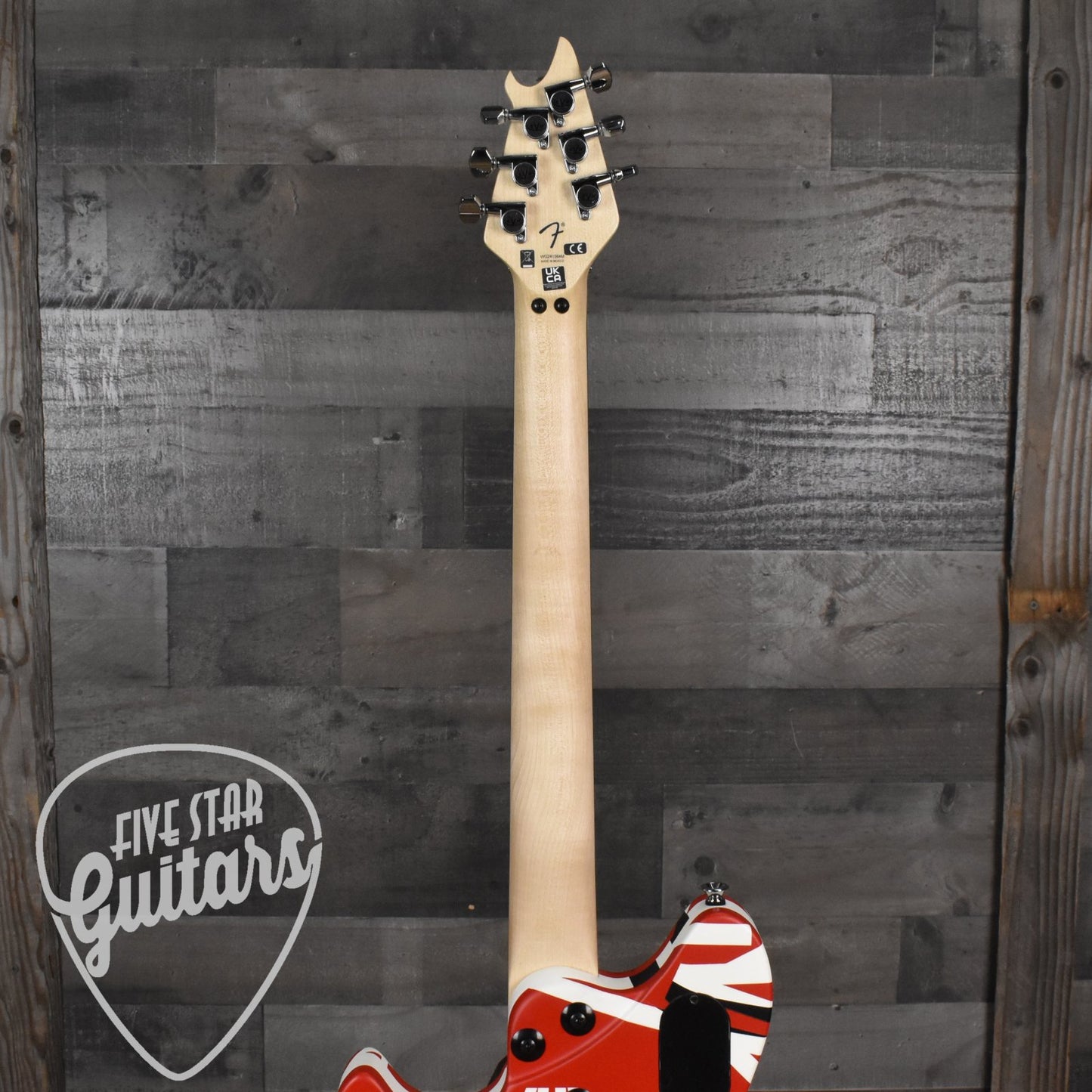 EVH Special Striped Series Wolfgang - Red Black and White with Gig Bag