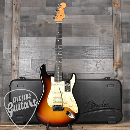 Fender American Ultra II Stratocaster HSS, Ebony Fingerboard - Ultraburst with Deluxe Molded Case