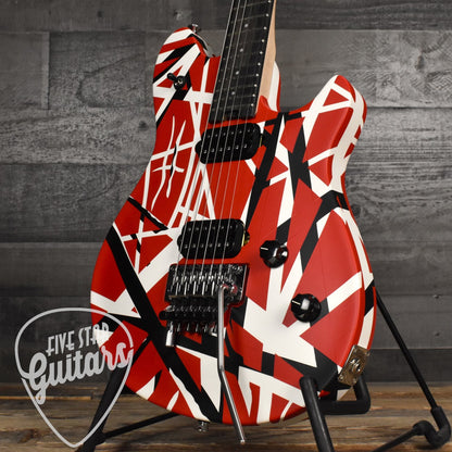 EVH Special Striped Series Wolfgang - Red Black and White with Gig Bag