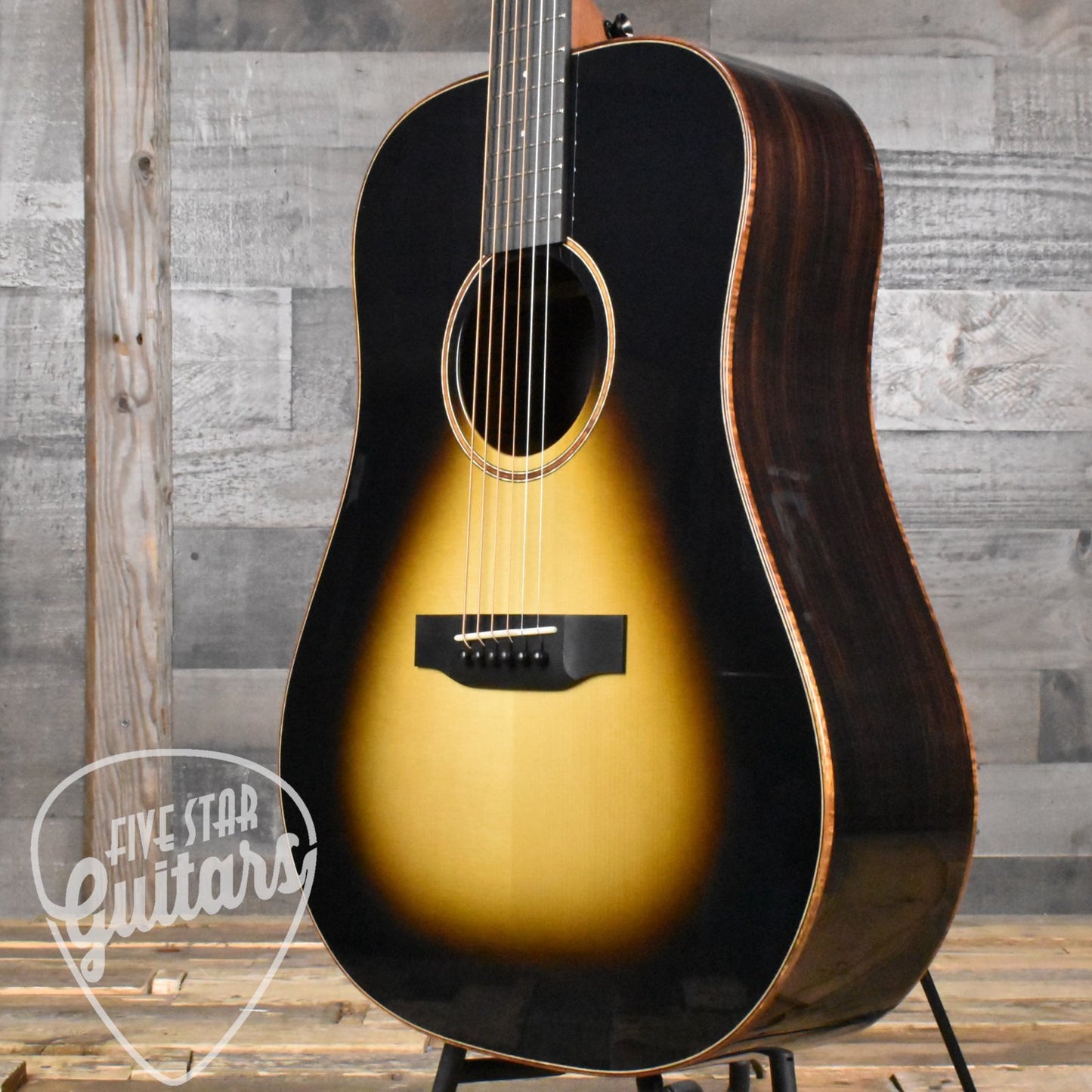 Bedell Coffee House Dreadnought Adirondack Spruce/East Indian Rosewood - Espresso Burst Gloss with Hard Shell Case