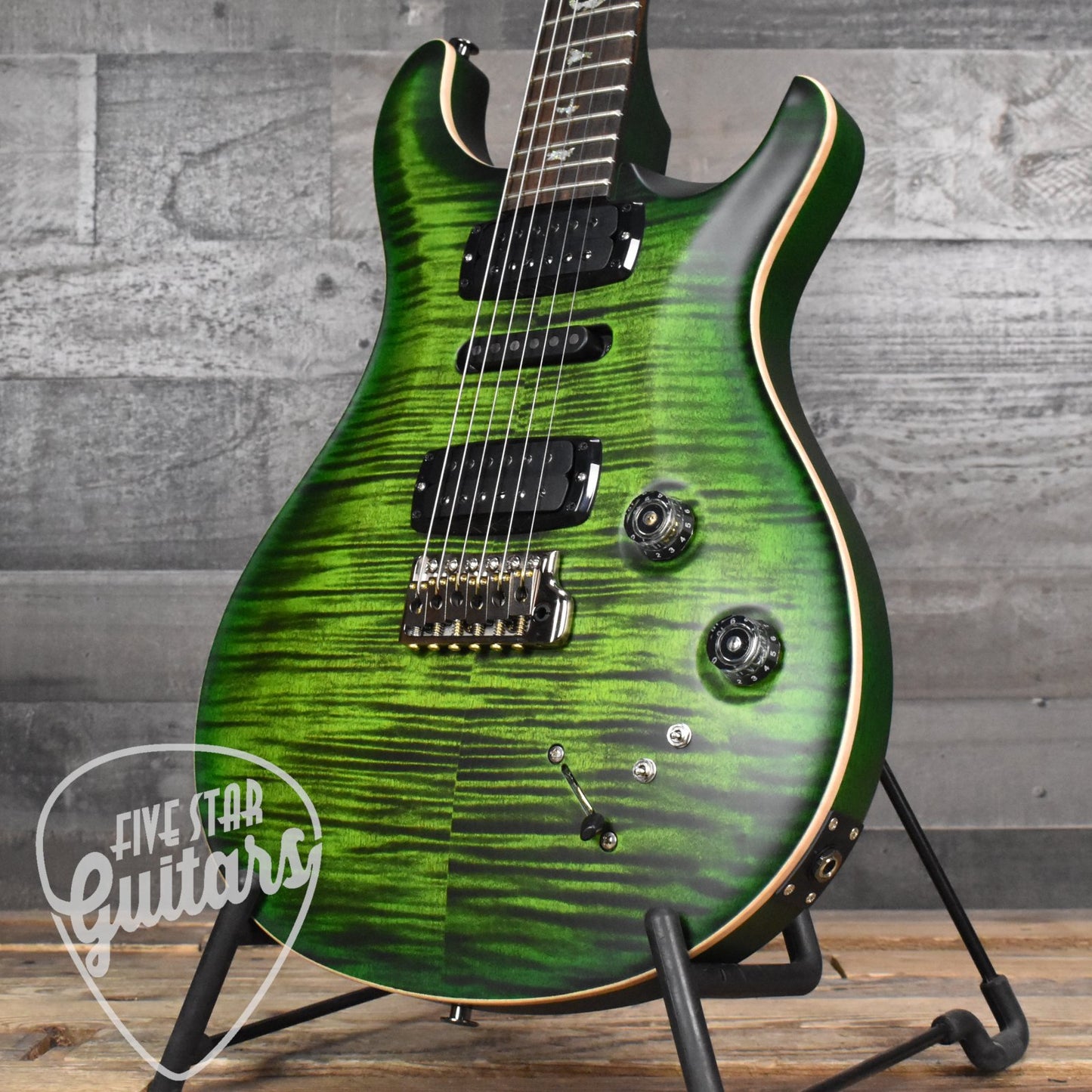 Paul Reed Smith Modern Eagle V Korina Wood Library - Jade Burst with Hard Shell Case