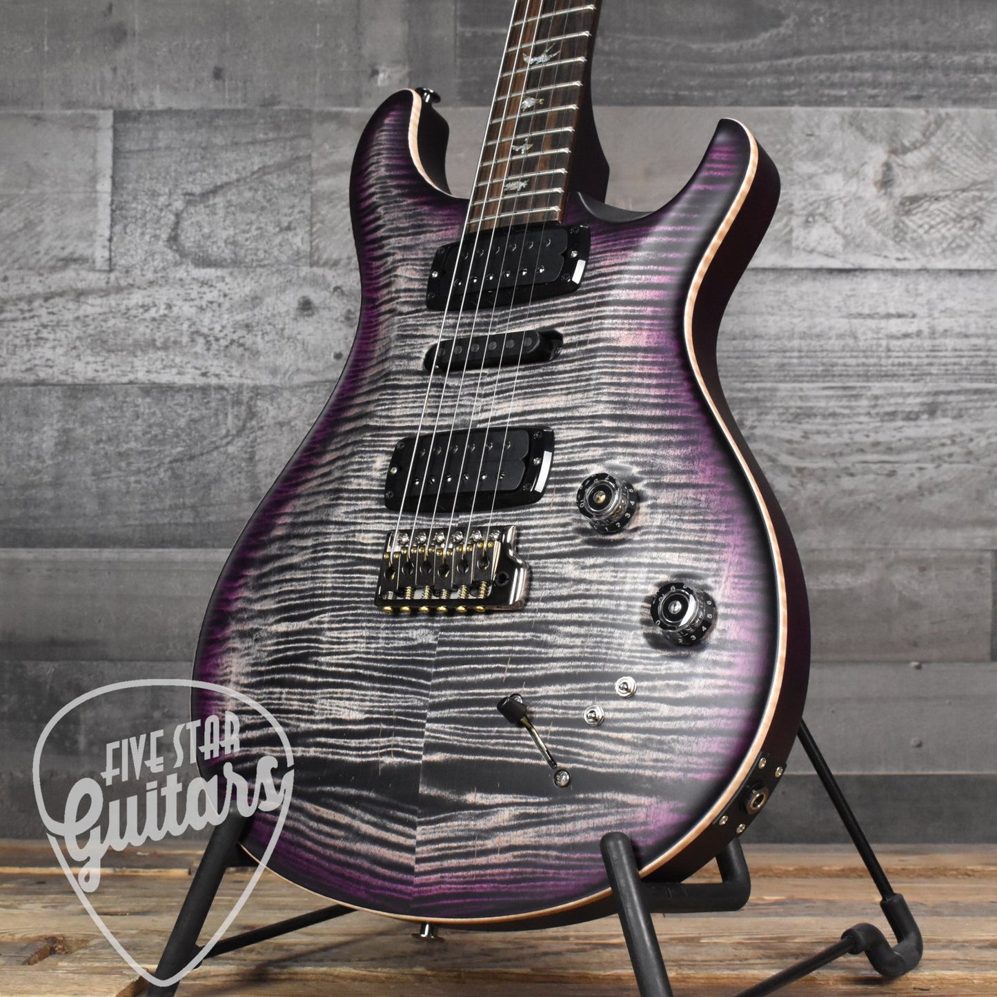 Paul Reed Smith Modern Eagle V - Wood Library - Charcoal Purple Burst with Hard Shell Case