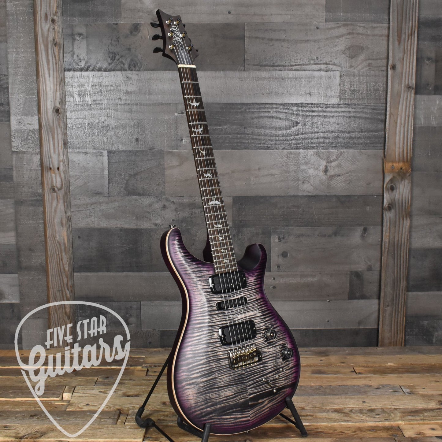 Paul Reed Smith Modern Eagle V - Wood Library - Charcoal Purple Burst with Hard Shell Case